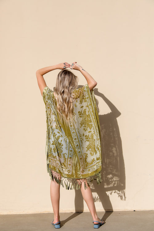 Velvet Mesh Tapestry Kimono Rumanglobalcraft