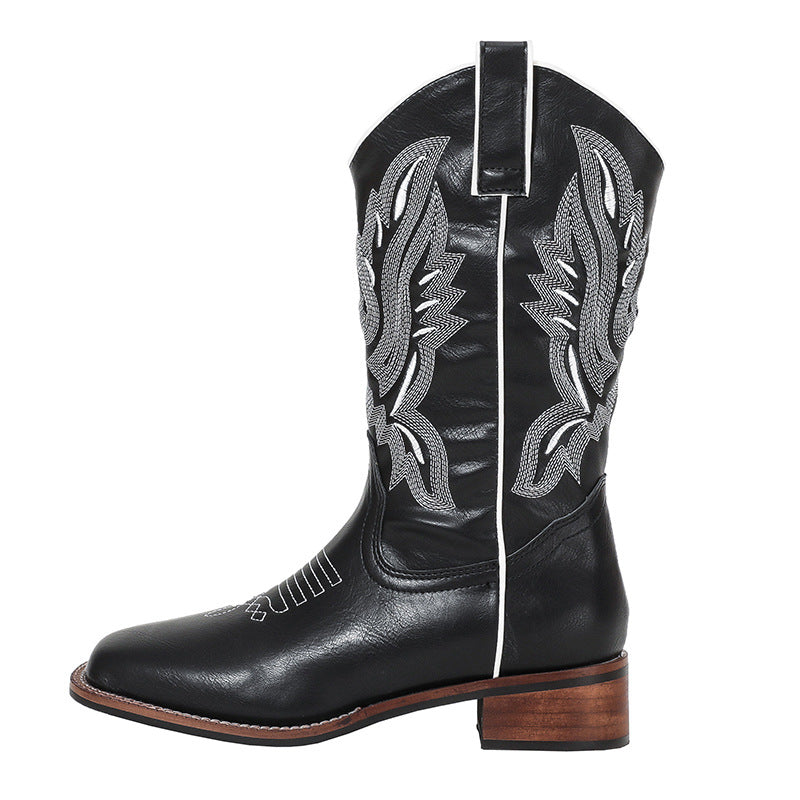 Vintage Embroidered Western Cowboy Boots