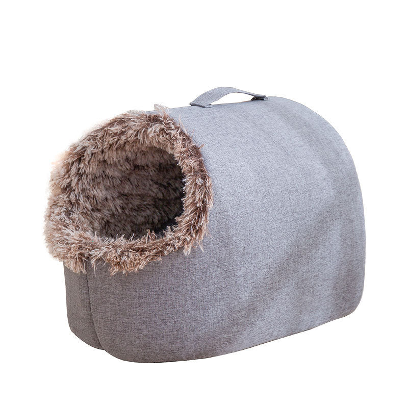 Plush Enclosed Pet Nest Sleeping Bag