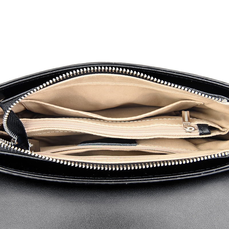 Women's Fashionable Simple One-Shoulder Cowhide Bag