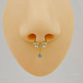 316L Medical Steel New Zircon Nasal Septum Nail