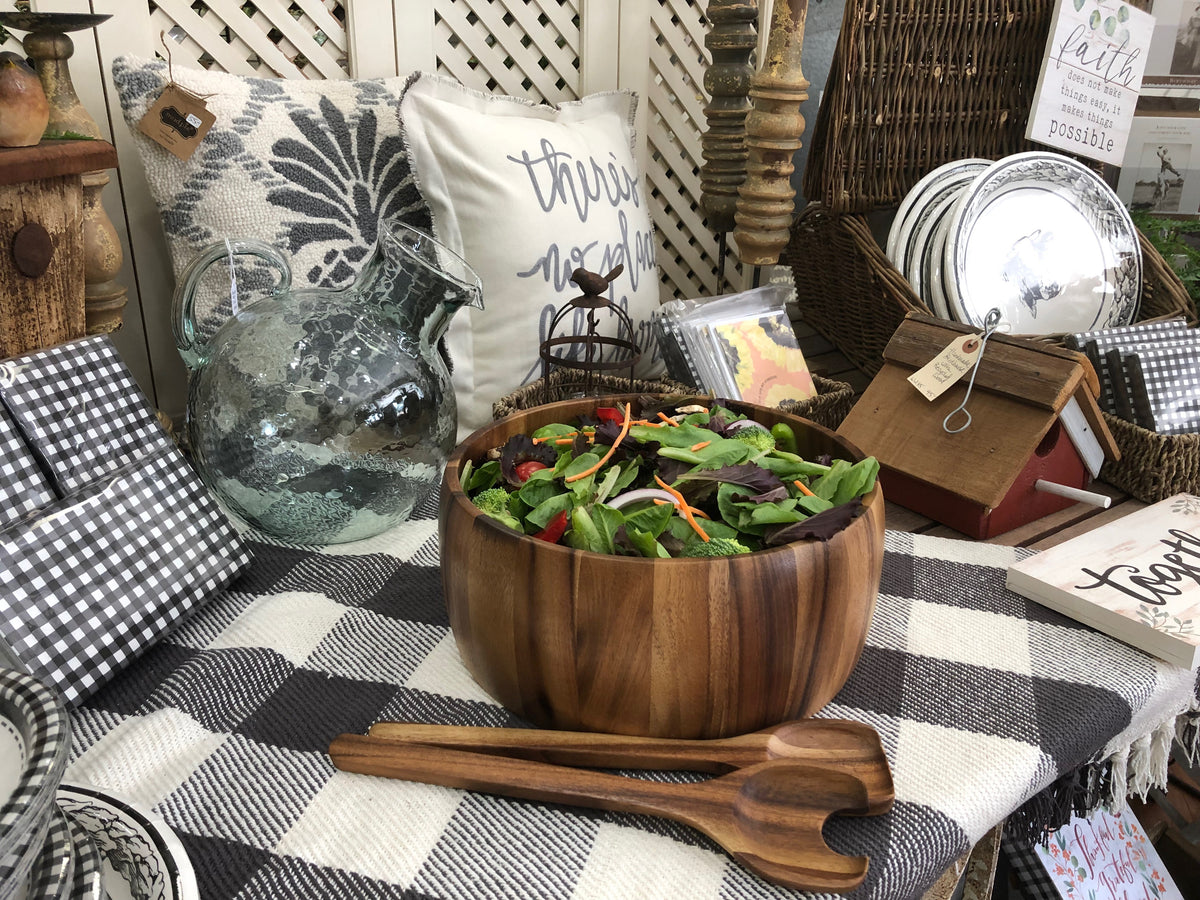 Dragor Large Salad Bowl with Servers DC-Kalmar Home