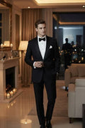 "London" Black Tuxedo Jacket-0